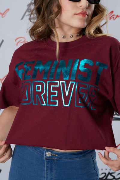 Feminist Forever Crop Short Sleeve Tee