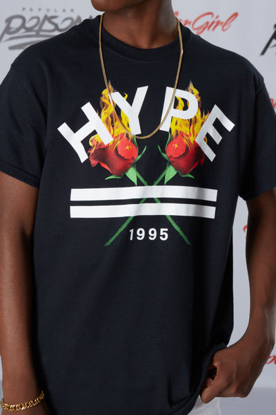 Hype Flame Roses Short Sleeve Tee