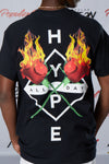 Hype Flame Roses Short Sleeve Tee