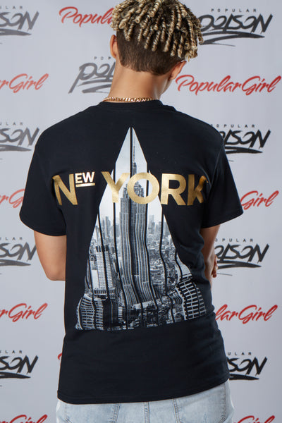 New York Skyline Foil Short Sleeve Tee