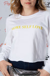 Flame More Self Love Crop Long Sleeve