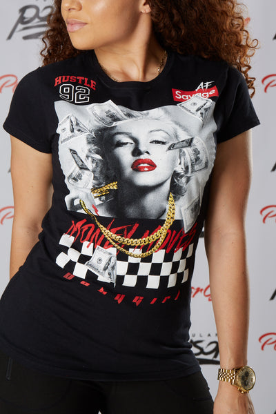 Marilyn Money Moves Gold Chain Short Sleeve Tee