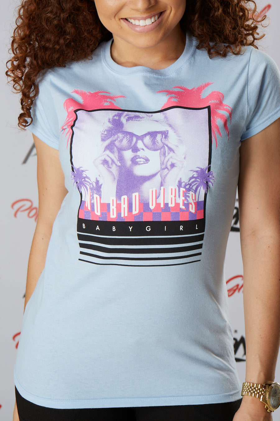 Marilyn No Bad Vibes Short Sleeve Tee