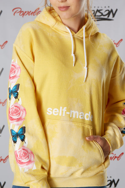 Self-made Roses Tie Dye Hoodie