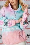 Self-made Roses Tie Dye Hoodie