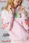 Vibes Dripping Roses Tie Dye Hoodie